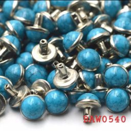 Light blue rivets punk studs spike 10 pcs