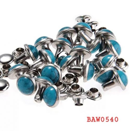 Light blue rivets punk studs spike 10 pcs