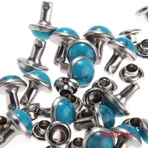 Light blue rivets punk studs spike 10 pcs