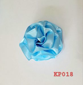 Bunga mawar pita satin warna blue phtahalo