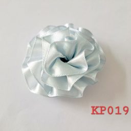 Bunga mawar pita satin warna light blue grey