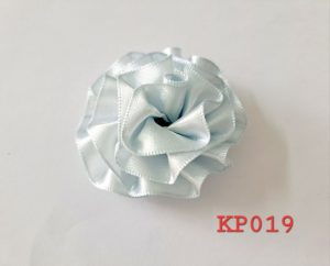 Bunga mawar pita satin warna light blue grey