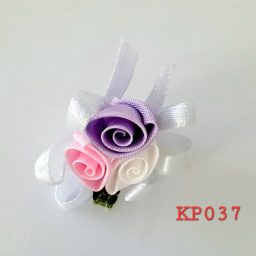Bunga 3 kuncup pink white violet pita light ble