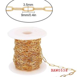 Rantai klip oval gold lubang 3,5 mm