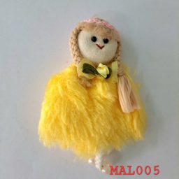 Aplikasi boneka bulu baju kuning