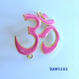 Konektor gelang om dari metal warna dark pink-gold
