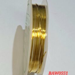 Kawat perhiasan dari tembaga warna gold size 0,7 mm ( BAW0551)