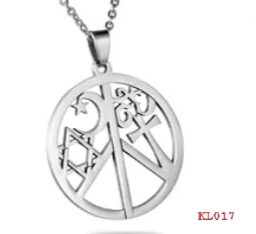 Kalung peace simbol agama dari stainless steel