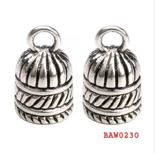 End tip tali cord warna antik silver