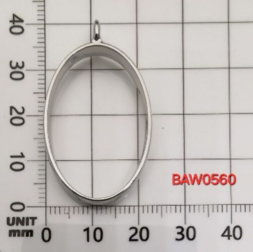 Bezel oval silver