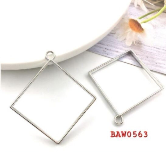 Bezel big square silver