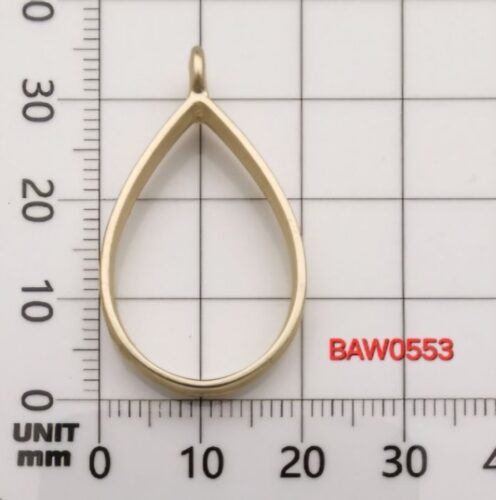 Bezel teardrop gold