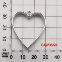 Bezel heart silver