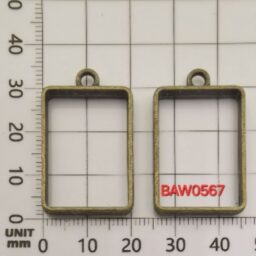 Bezel small rectangular bronze