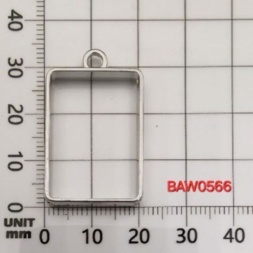 Bezel small rectangular silver