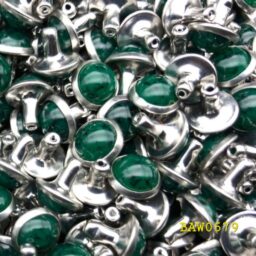 Rivets button 10 mm dark green