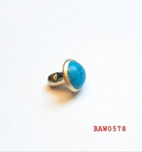 Blue turquoise rivets button 6 mm