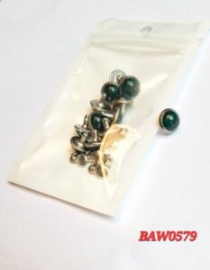 Rivets button 10 mm dark green