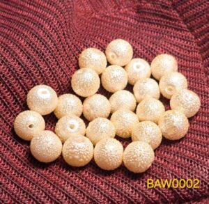 Mutiara imitasi akrilik bulat brindil 10 mm warna putih-salem