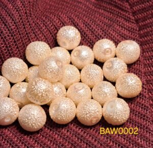 Mutiara imitasi akrilik bulat brindil 10 mm warna putih salem