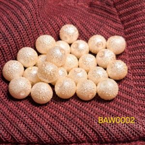 Mutiara imitasi akrilik bulat brindil 10 mm warna putih salem