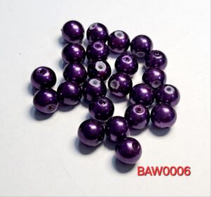 Mutiara imitasi dari akrilik bulat 8 mm warna dark purple