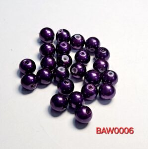 Mutiara imitasi akrilik bulat 8 mm warna dark purple
