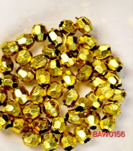 Manik akrilik bicone 2 mm warna gold