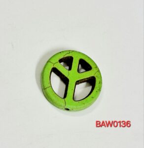 Manik sela peace hijau muda diameter 2 cm