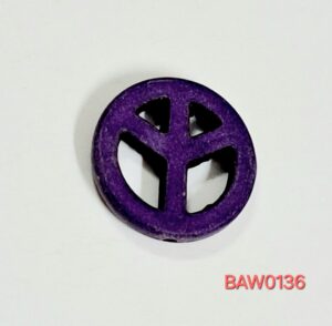 Manik sela peace ungu diameter 2 cm
