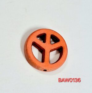 Manik sela peace orange diameter 2 cm