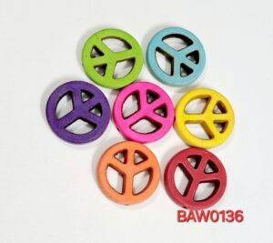 Manik sela peace 7 warna diameter 2 cm