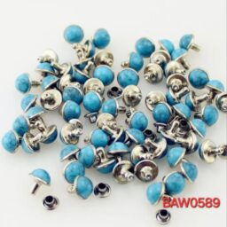 Light blue rivets punk studs spike 10 mm