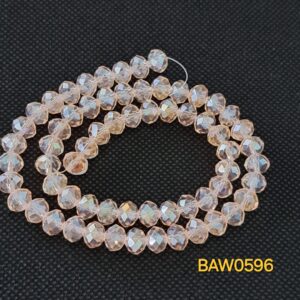 Manik kristal austria rondelle facet 6 X 8 mm pink salem