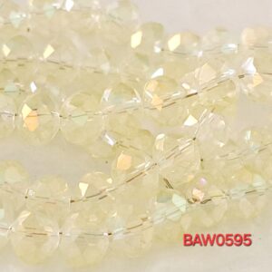 Manik kristal austria rondelle facet 6 X 8 mm light yellow AB