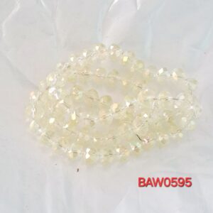 Manik kristal austria rondelle facet light yellow AB