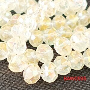 Manik kristal austria rondelle facet warna light yellow AB