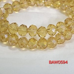 Manik kristal austria rondelle facet warna light ochre