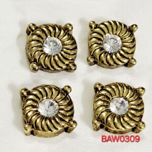 Spacer manik sela 2 tali warna antik gold hiasan mote payet