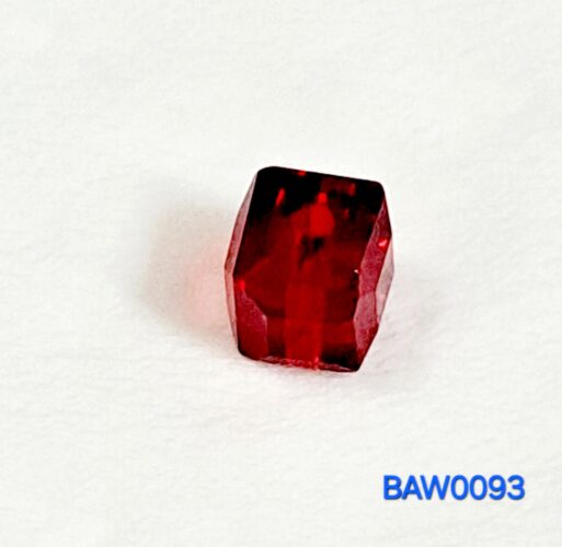 Manik-manik kristal austria kotak 6 mm warna dark red