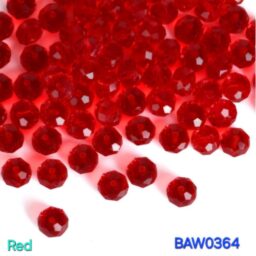 Manik-manik kristal austria rondelle 8 mm warna red clear