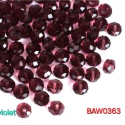 Manik-manik kristal austria rondelle 8 mm warna violet clear