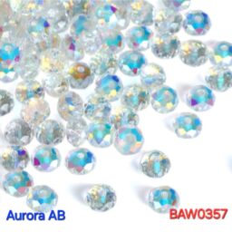 Manik kristal austria rondelle 8 mm aurora AB