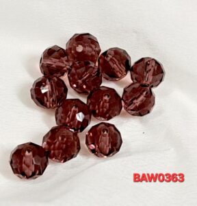 Manik-manik kristal austria rondelle 8 mm warna violet clear