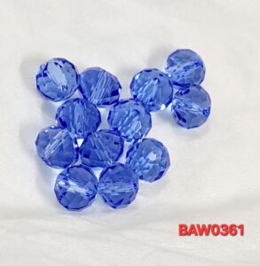 Manik-manik kristal austria rondelle 8 mm warna light blue clear