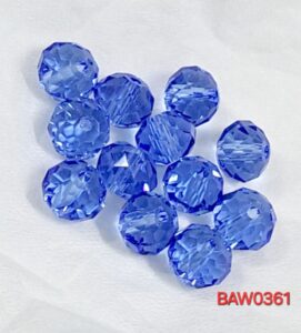 Manik-manik kristal austria rondelle 8 mm warna light blue clear