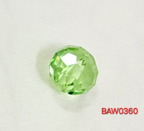 Manik-manik kristal austria rondelle 8 mm warna light green clear