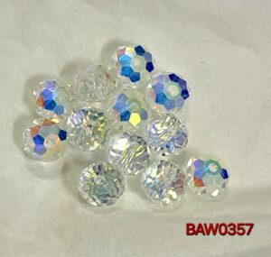 Manik kristal austria rondelle 8 mm warna aurora AB