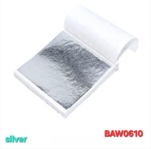 Foil leaf gilding sheet silver 9 X 9 cm