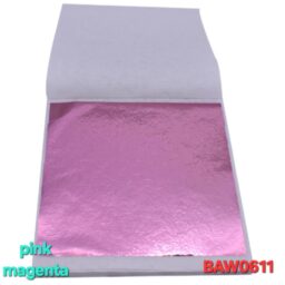 Foil leaf gilding sheet pink magenta 9 X 9 cm